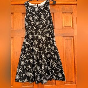 A Line black and white dress